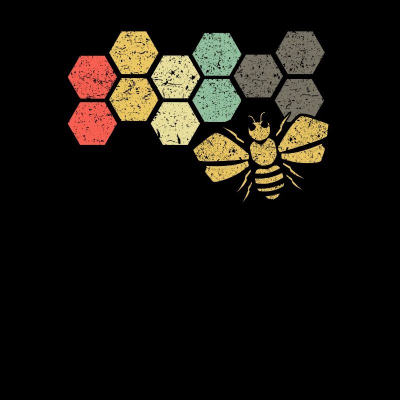 Retro Bee Honeycomb Vintage Beekeeper Gift