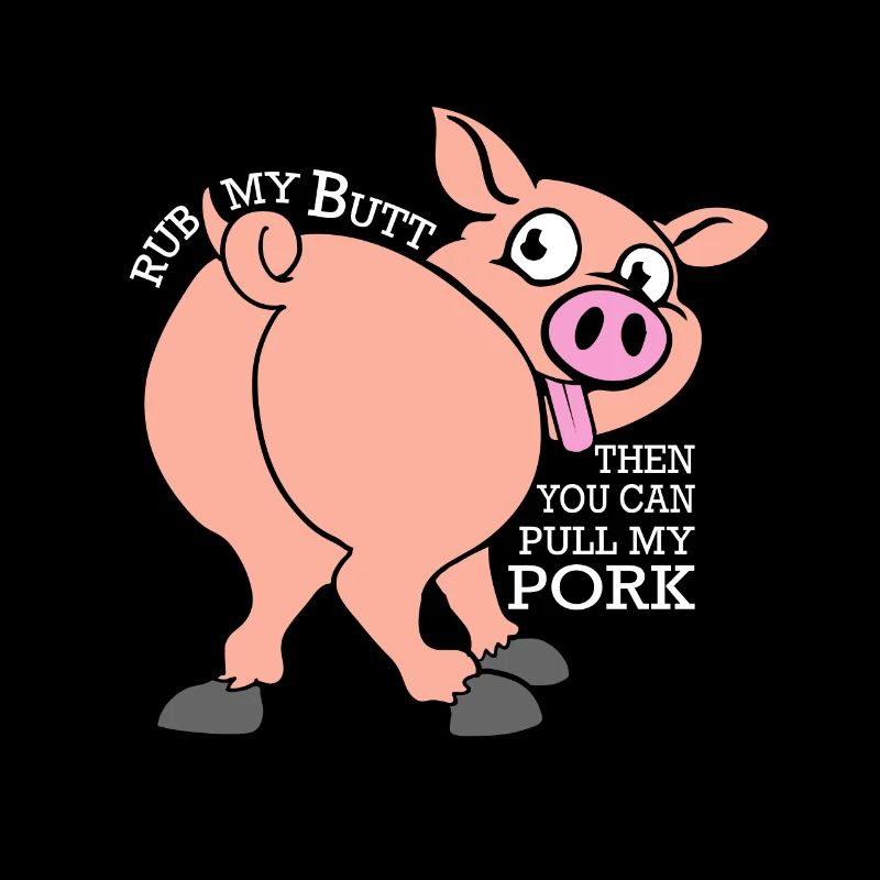 Lustiges und freches Schwein Pull Pork