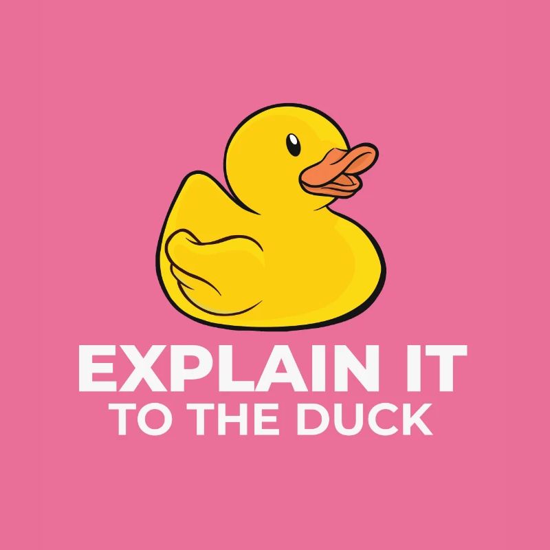 Programmeur canard en caoutchouc l'expliquer au canard