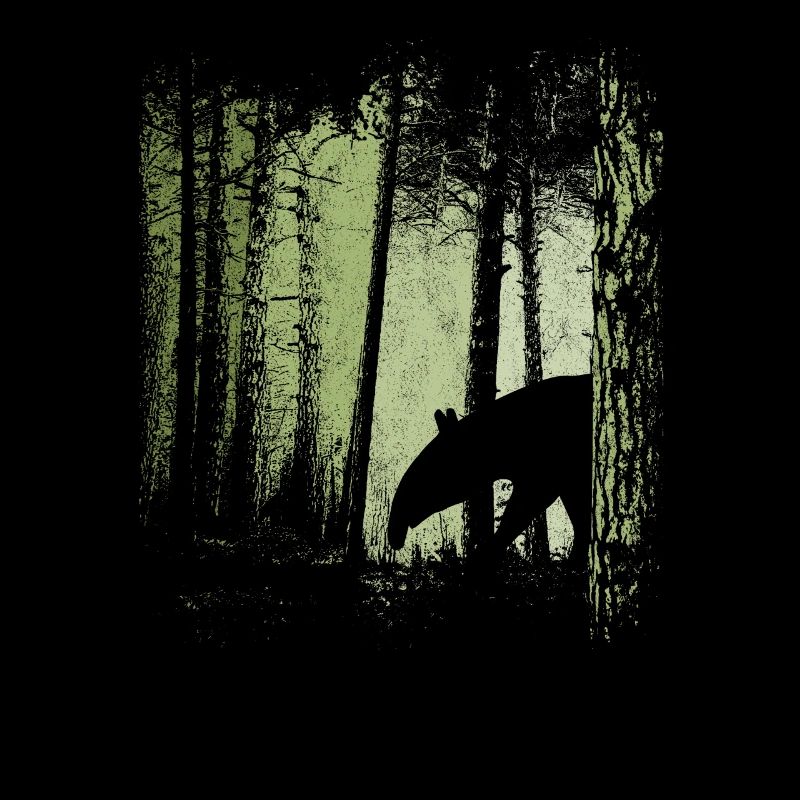 Tapir silhouette in | Twilight forest