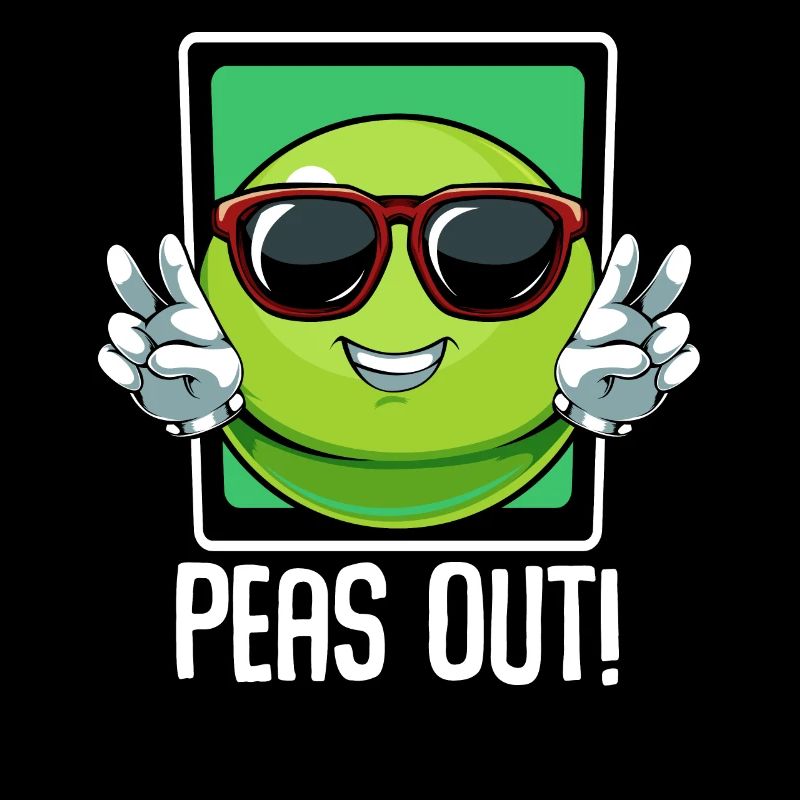 Pois - Peas Out! Jeu de mots de légumes cool