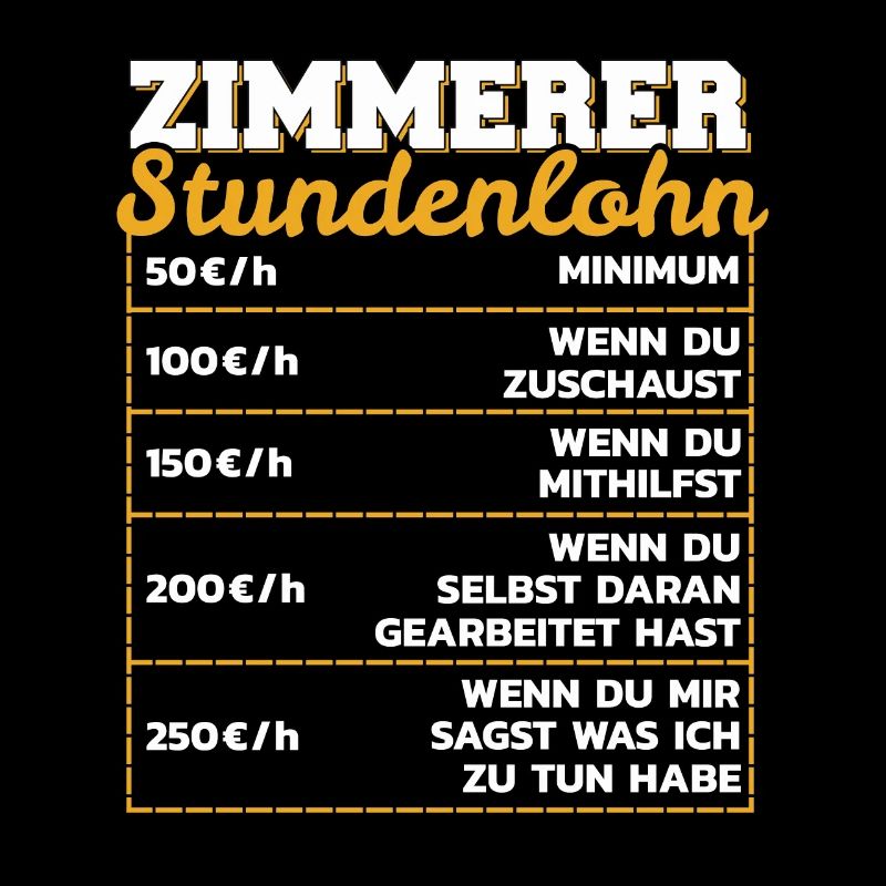 Zimmerer Stundenlohn Zimmermann Stundensatz