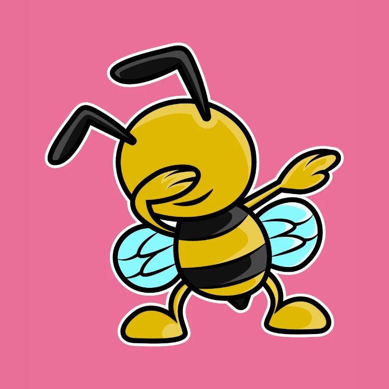 Bee dabbing cool trend dab dance beekeeper gift
