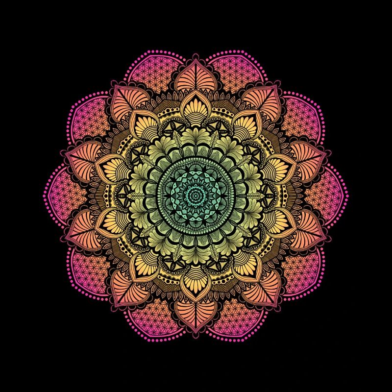 lebendiges Mandala Yoga Blume des Lebens Geschenk