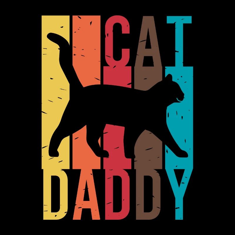 Chat Cat Daddy Vintage années 80 Style Rétro