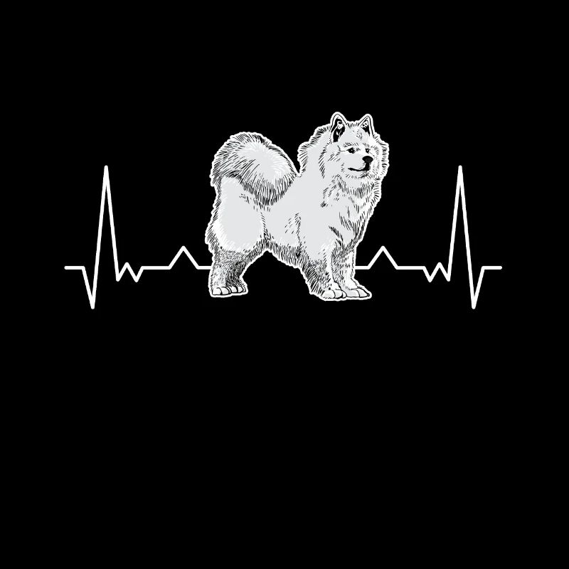 Samoyed heartbeat sled dog Samoyed