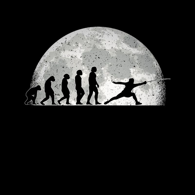 Fechten Evolution Mond Fechter Sportfechter