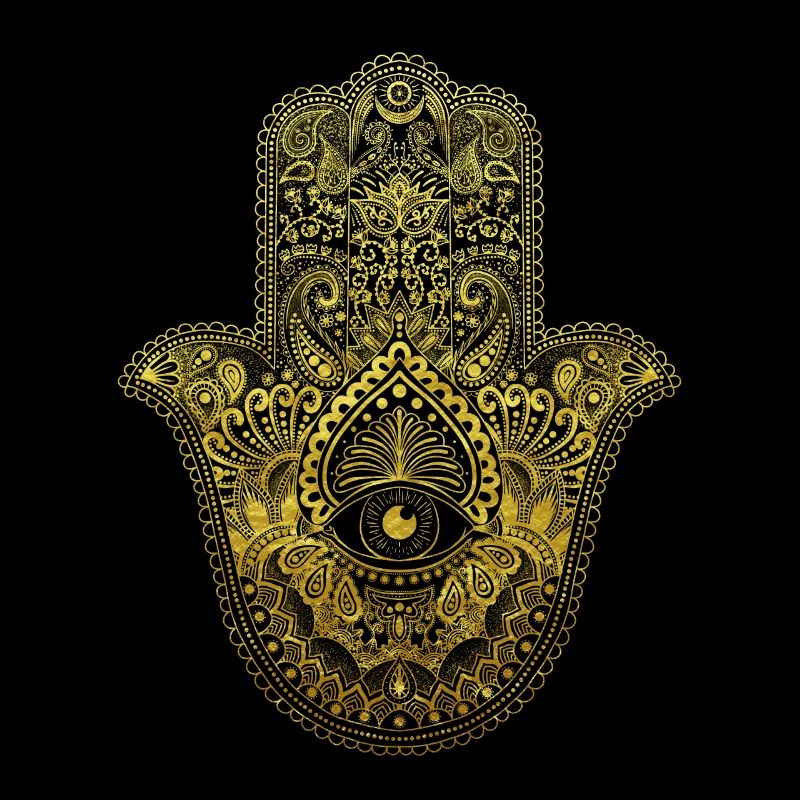 Glücksbringer Talisman Hamsa Hand Mandala Geschenk