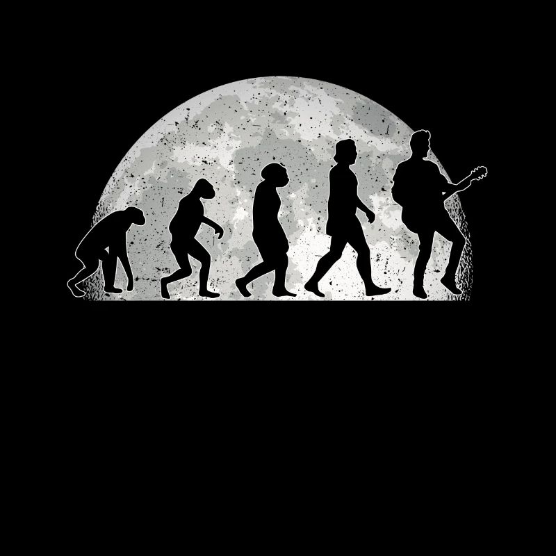 Guitariste Evolution lune guitare