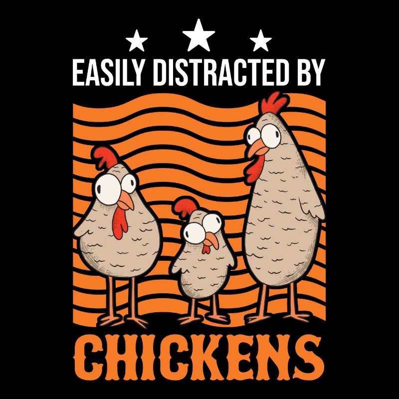Facilement distrait par Chickens Hühner