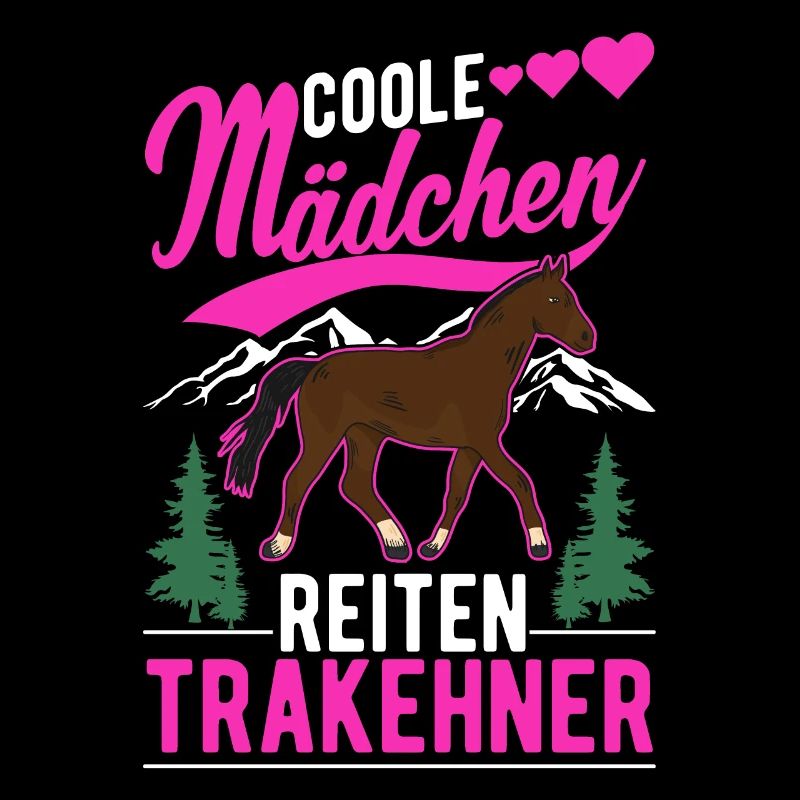 Coole Mädchen reiten Trakehner