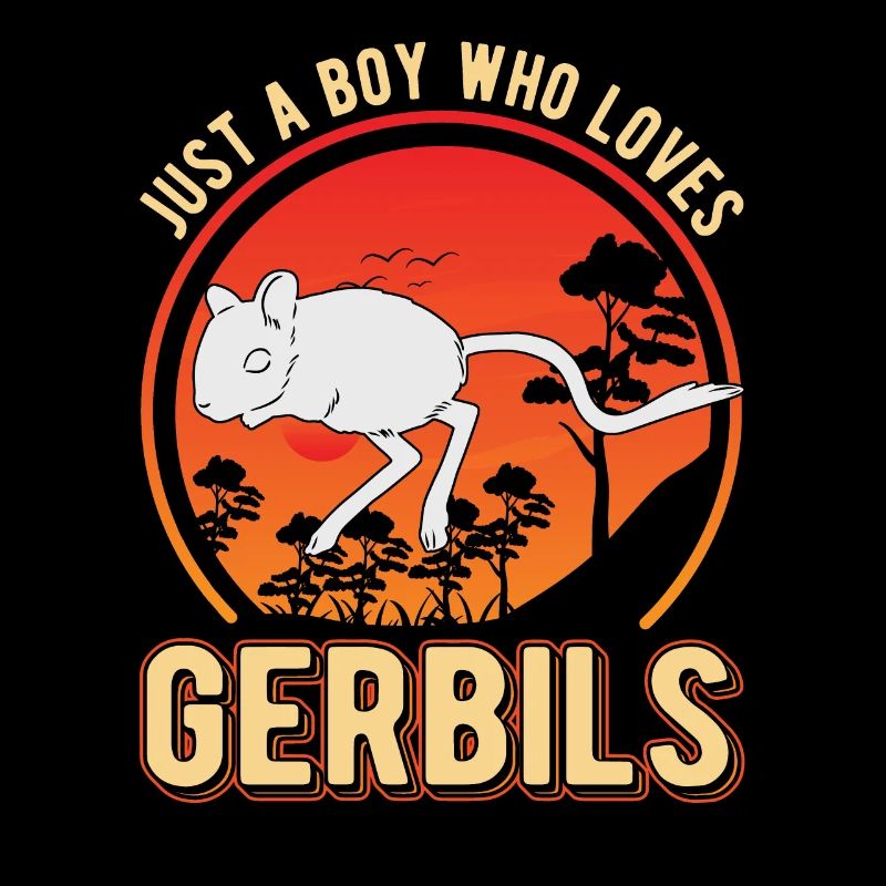 Juste un garçon qui aime Gerbils Junge Rennmaus