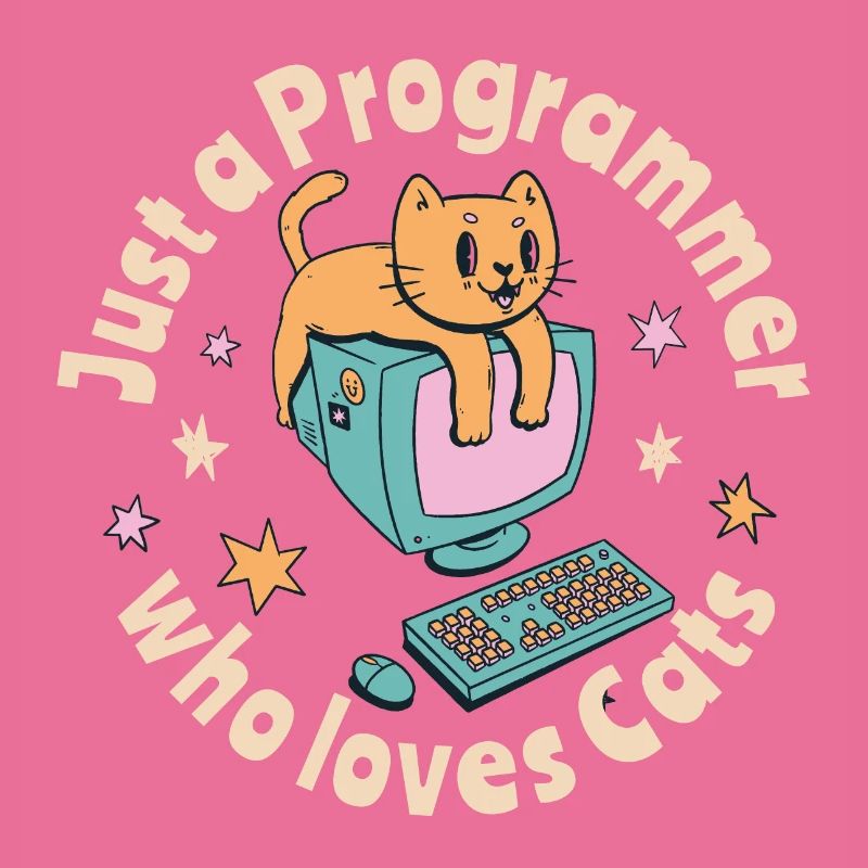Nur ein Programmierer, der Katzen liebt