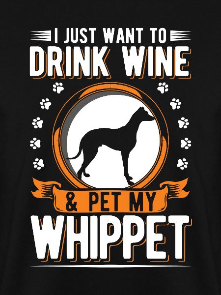 Whippet und Wein Windhund