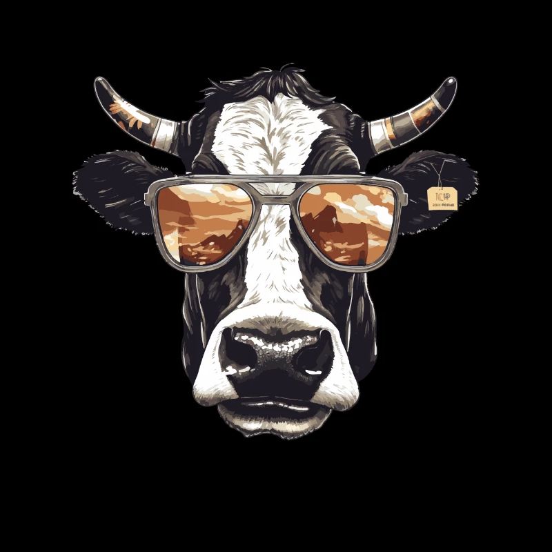 Kuh mit Sonnenbrille