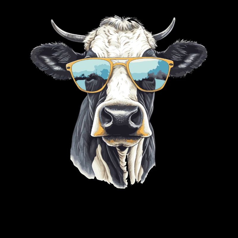 Kuh mit Sonnenbrille