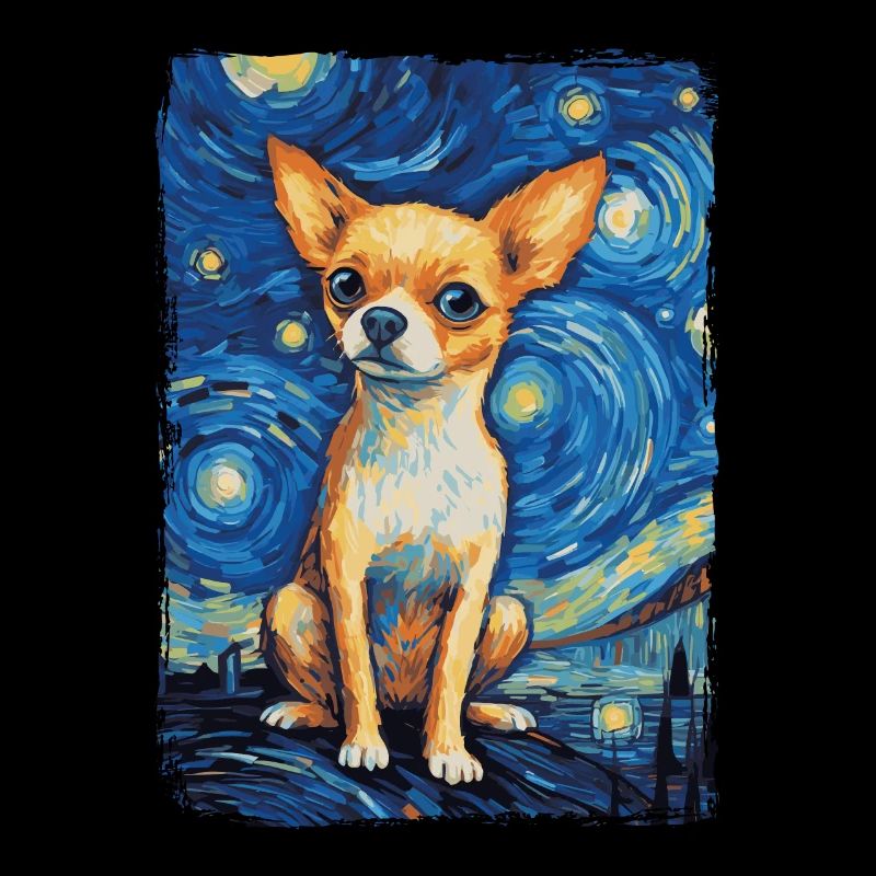 Chihuahua Starry Night