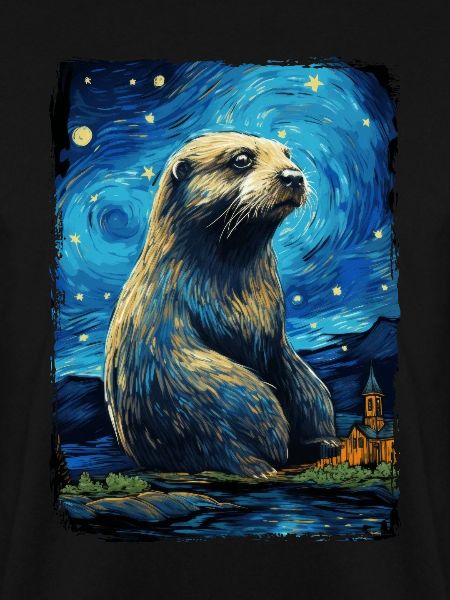 Otter Starry Night