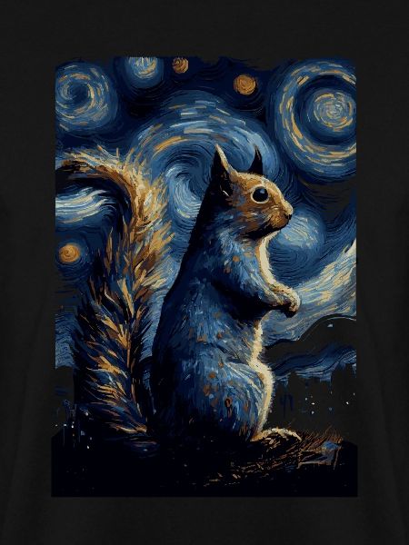 Squirrel Starry Night