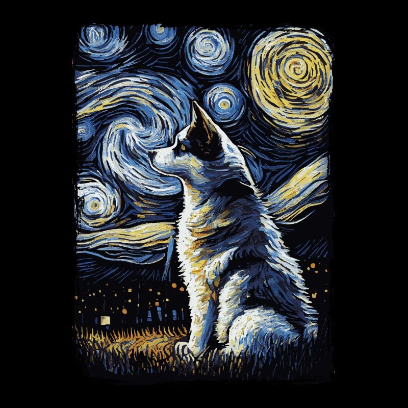 Husky Starry Night