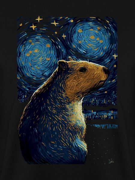 Capybara Starry Night
