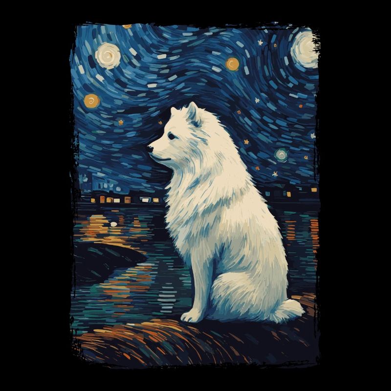 Samoyed Starry Night