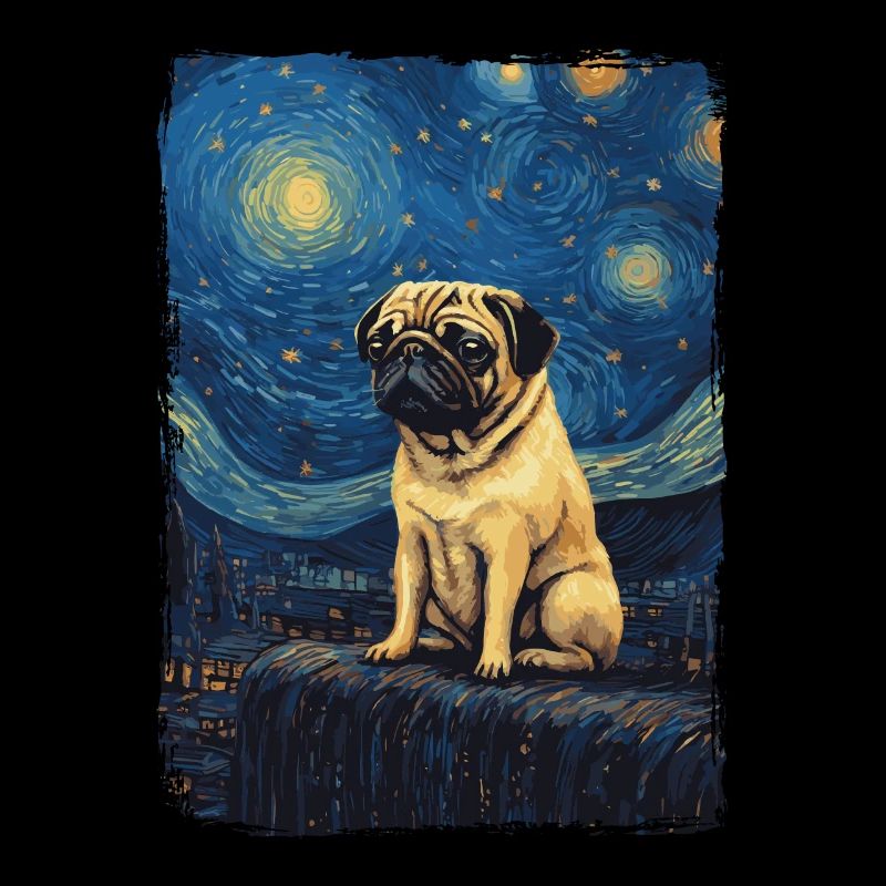 Mops Starry Night
