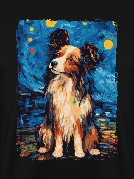 Papillon Hund Starry Night