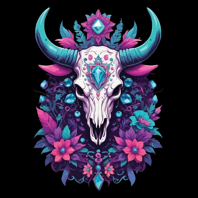Skull Spirituelles Mandala Tier Traumfänger