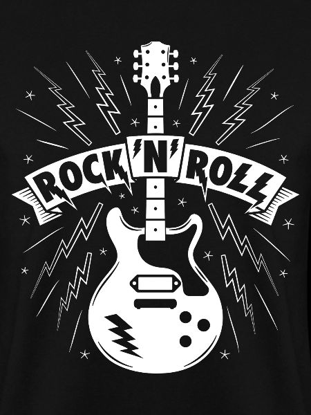 Rock'N'Roll-Banner mit Gitarre