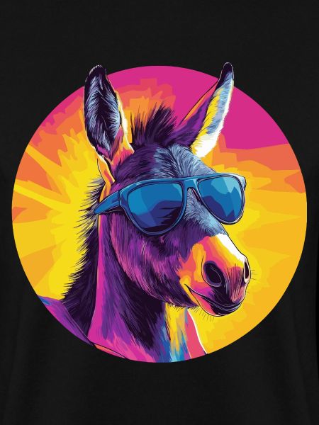 Cooler Esel mit Sonnenbrille