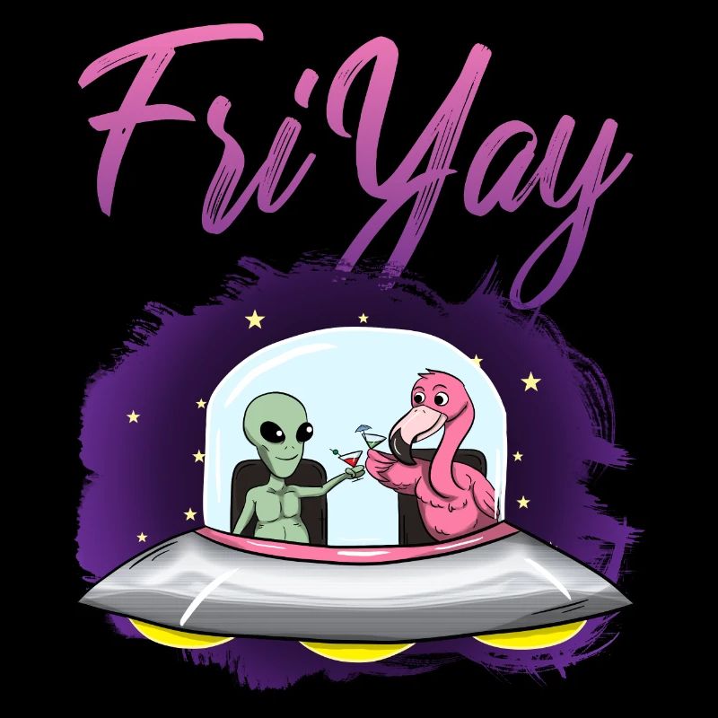 Alien Flamingo Friyay Friday