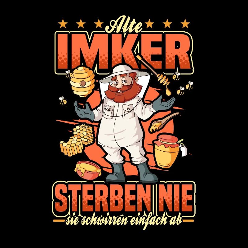 Imker Imkerei Bienen Honig Wabe Spruch Geschenk
