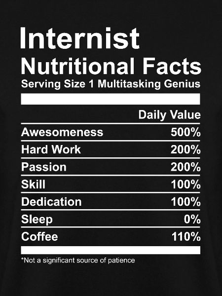 Internist Nutritional Facts Tee
