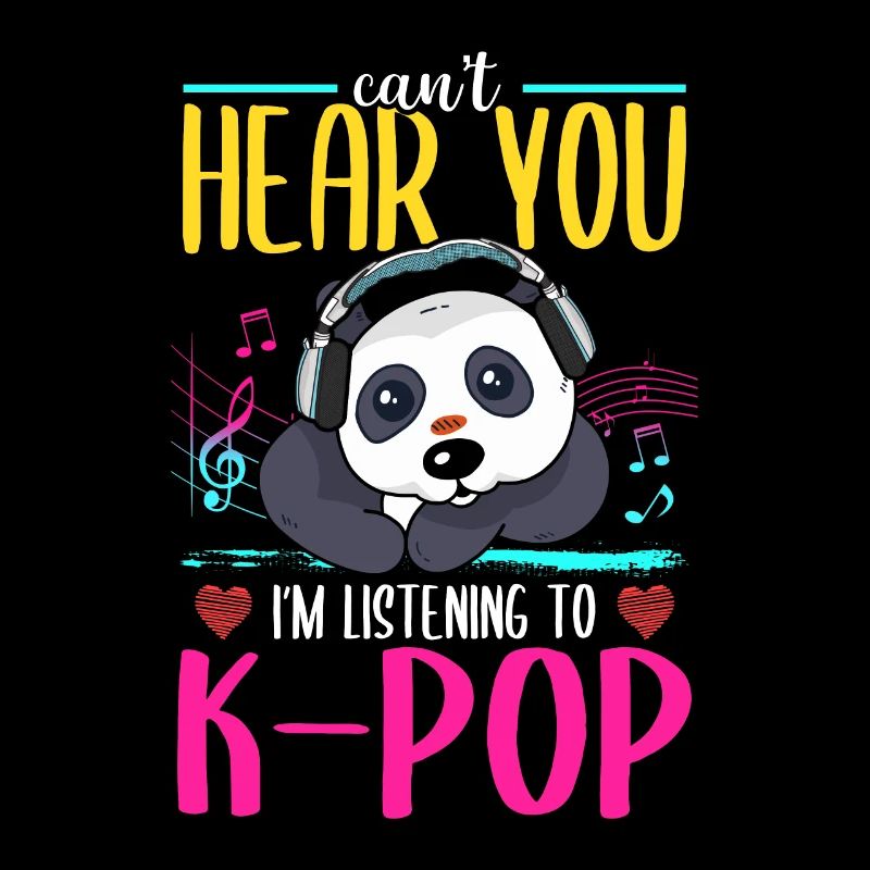 Panda Je ne peux pas t’entendre J’écoute de la K-pop