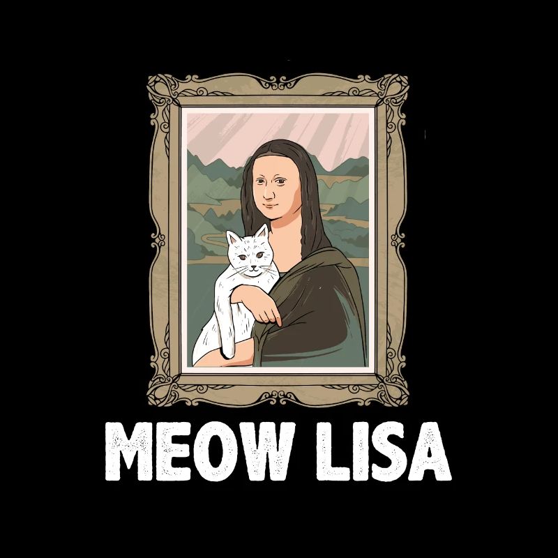 Mona Lisa Cat Art Lovers Cat Lovers