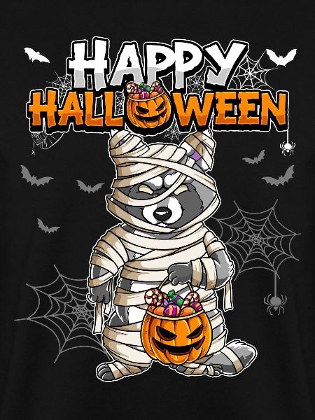 Halloween Waschbär Mumie
