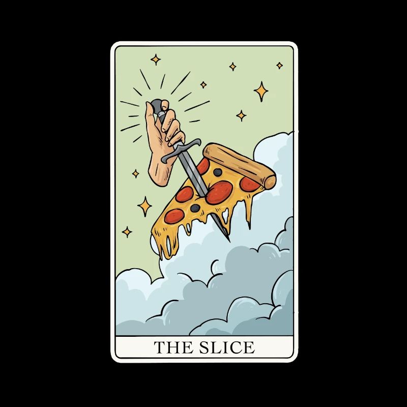 Carte de Tarot Pizza « La Tranche » pour un