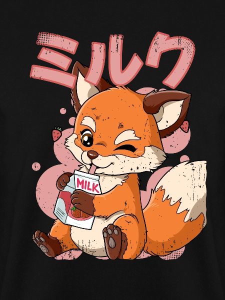 Kawaii Fuchs Erdbeermilch