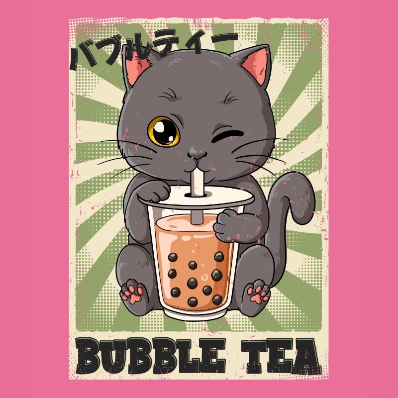 Boba Tea Cat Bubble Tea