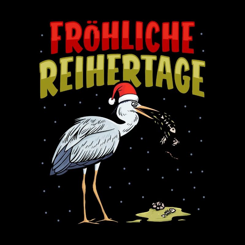 Cigogne de Noël vomir Happy Heron Days