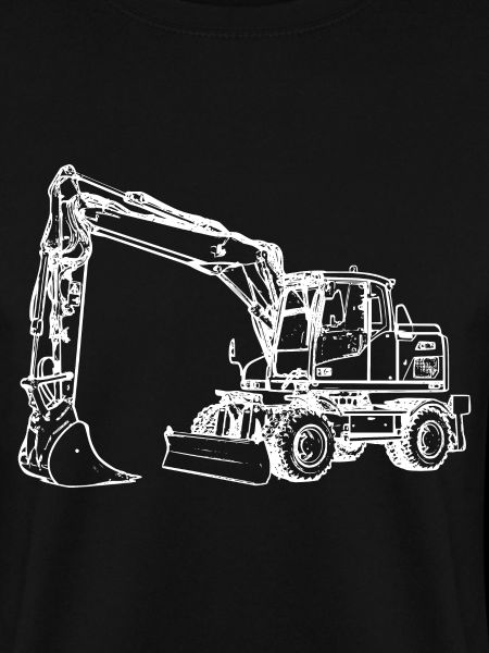 Bagger Radbagger Schaufelbagger weiß