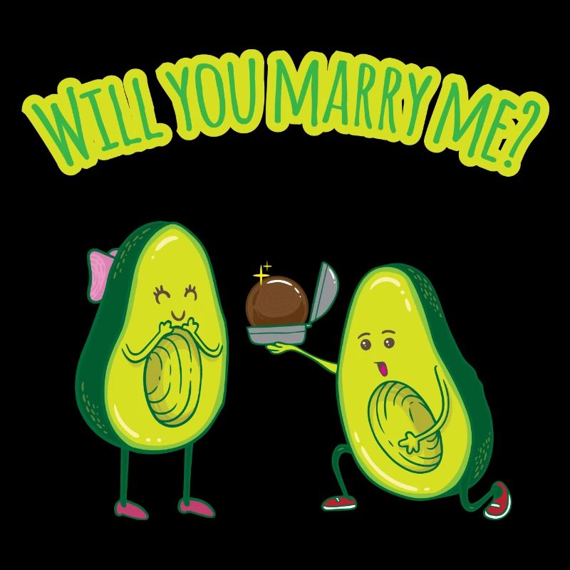 Avocado Heiratsantrag - Antrag Hochzeit