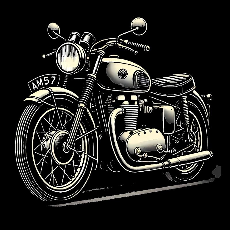 Vintage Classic Motorcycle Illustration