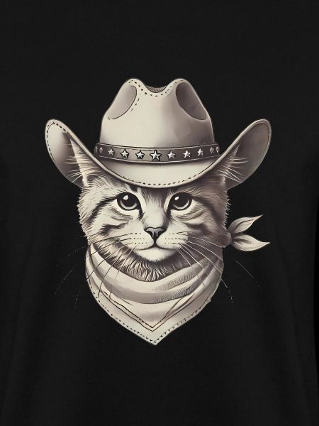 Cowboy Katze Illustration Design
