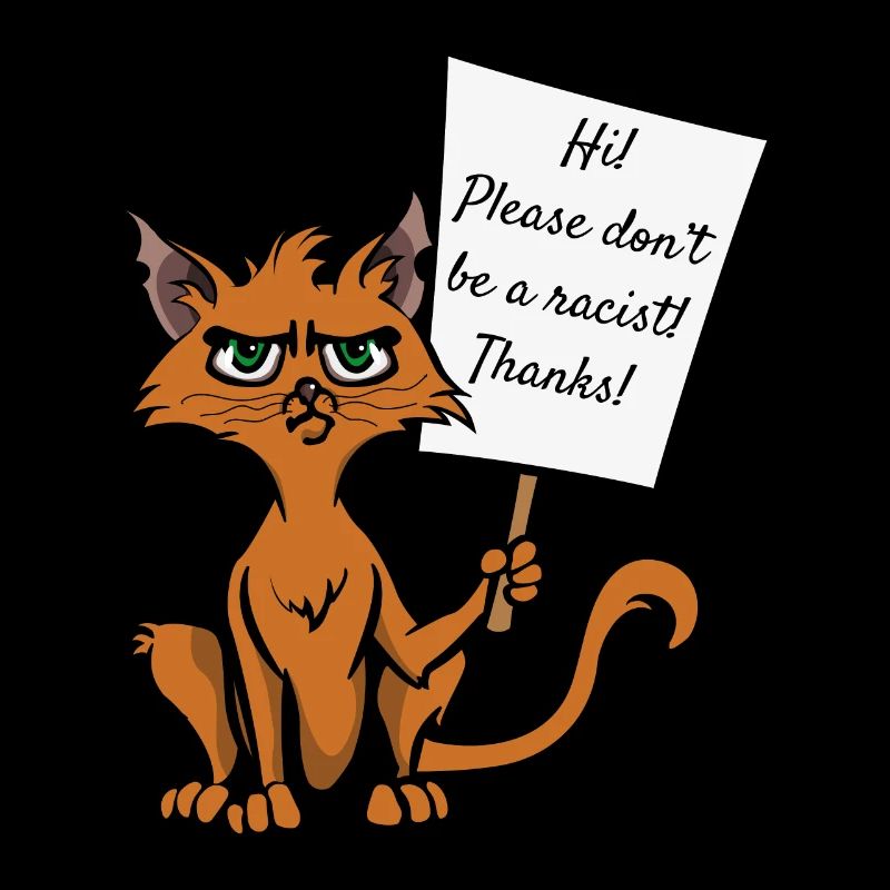 Katze Katzenliebhaber Sarkasmus Antifaschist