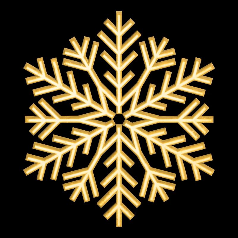 Flocon d’or Flocon d’or de flocon de neige doré