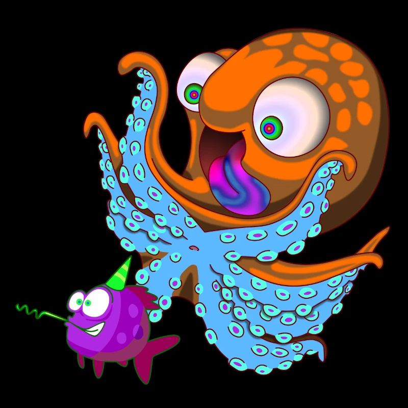 Oktopus Birthday Fisch