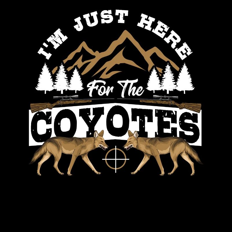 Conception de chasse au coyote pour un chasseur de coyotes