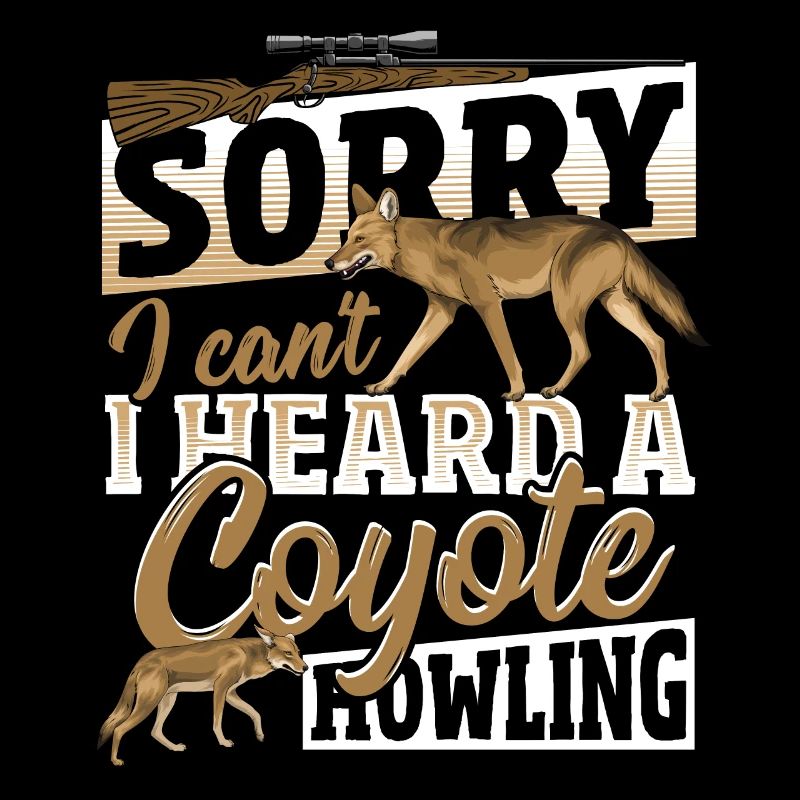 Conception de chasse au coyote pour un chasseur de coyotes